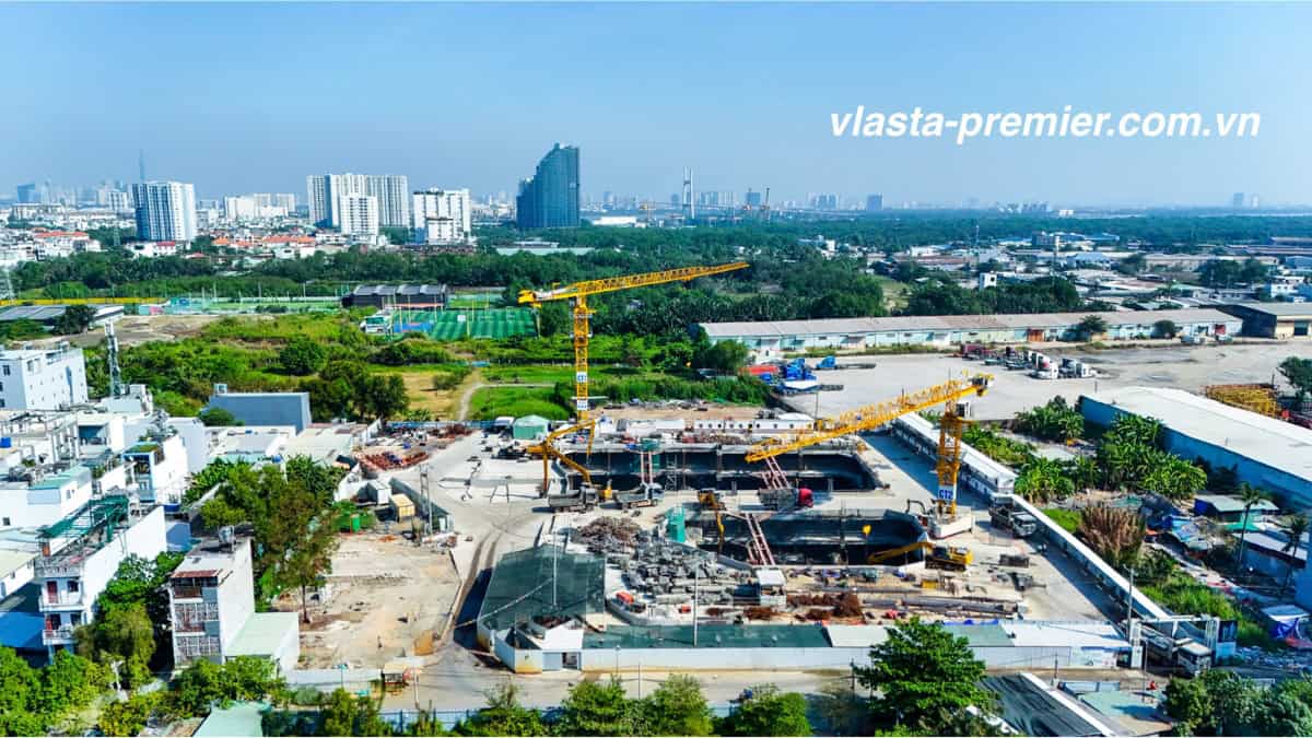 Toàn cảnh tiến độ dự án Vlasta Premier tháng 01/2026.