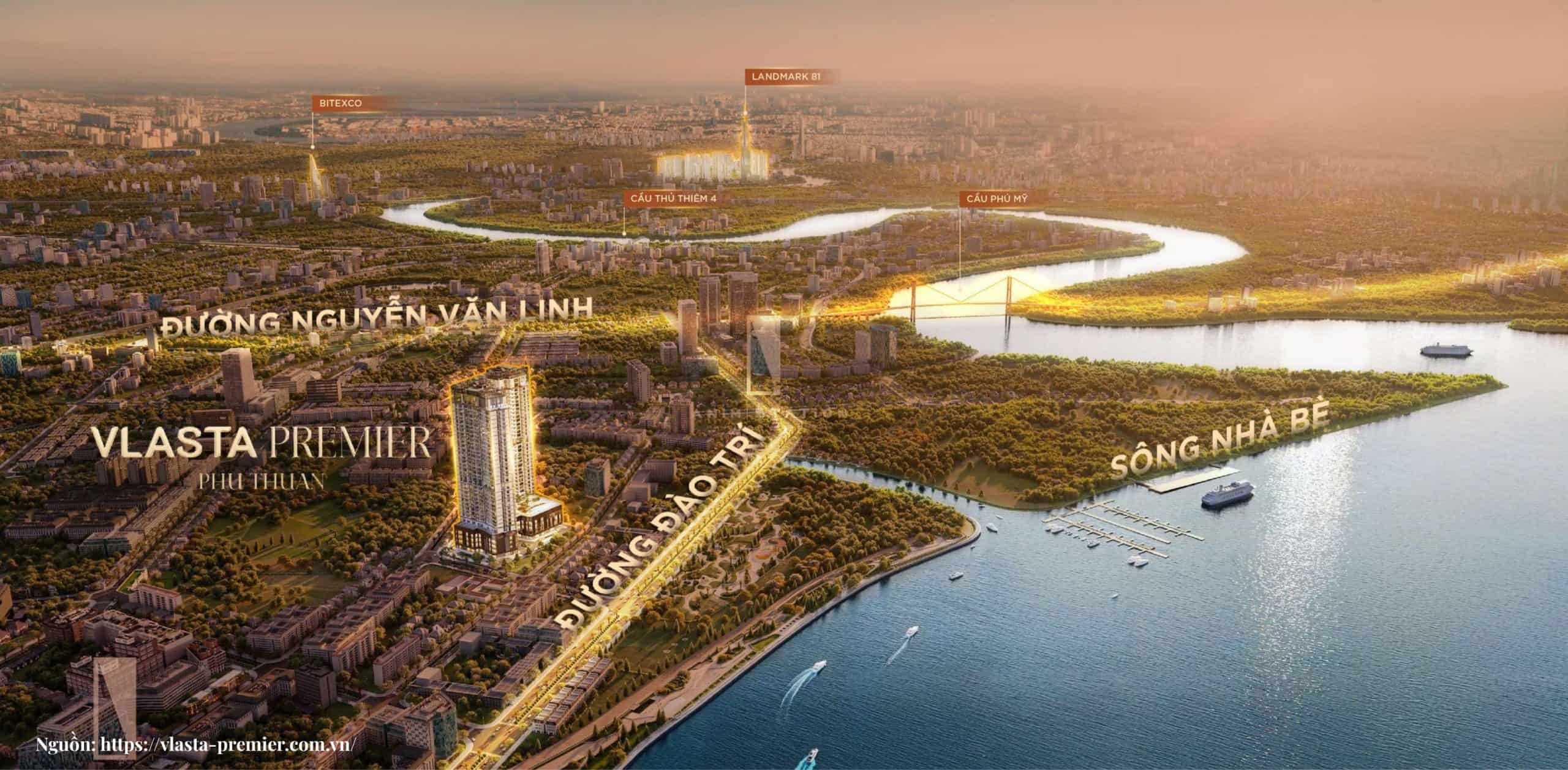 Bản đồ vị trí đắc địa và khả năng kết nối giao thông của dự án Vlasta Premier