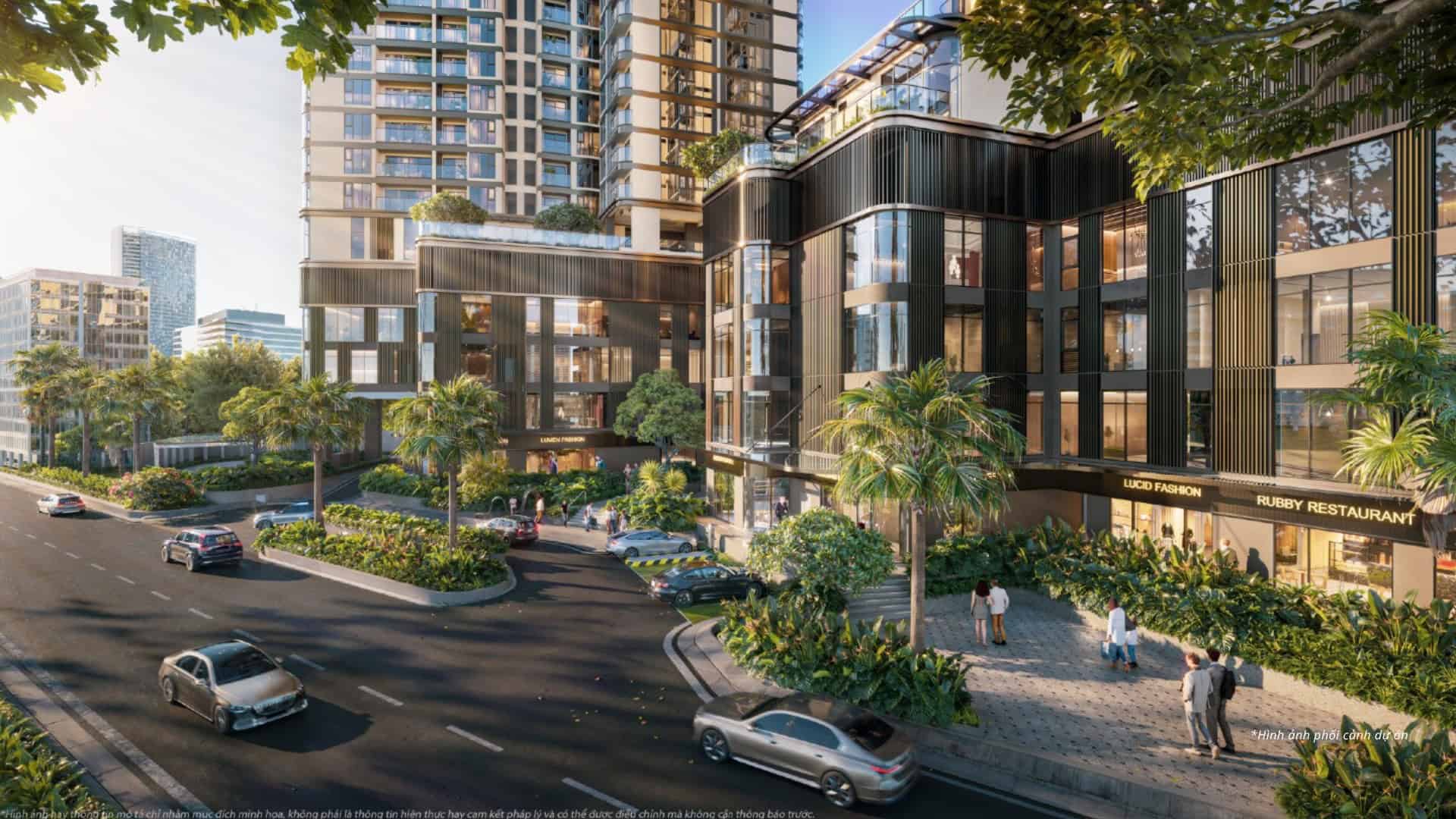 Phối cảnh khối đế thương mại sầm uất tại dự án Vlasta Premier Quận 7