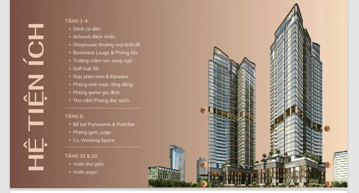 Hệ thống tiện ích nội khu chuẩn resort quốc tế tại Vlasta Premier