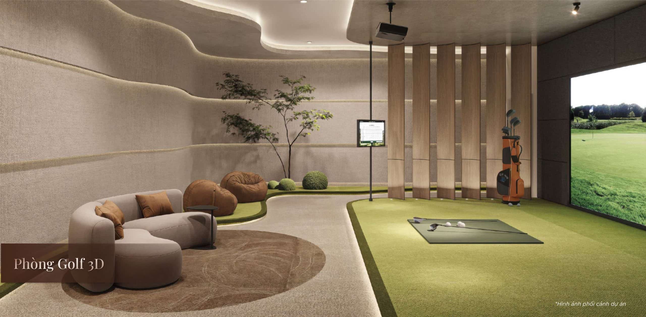 Tiện ích phòng tập Golf 3D thượng lưu tại Vlasta Premier