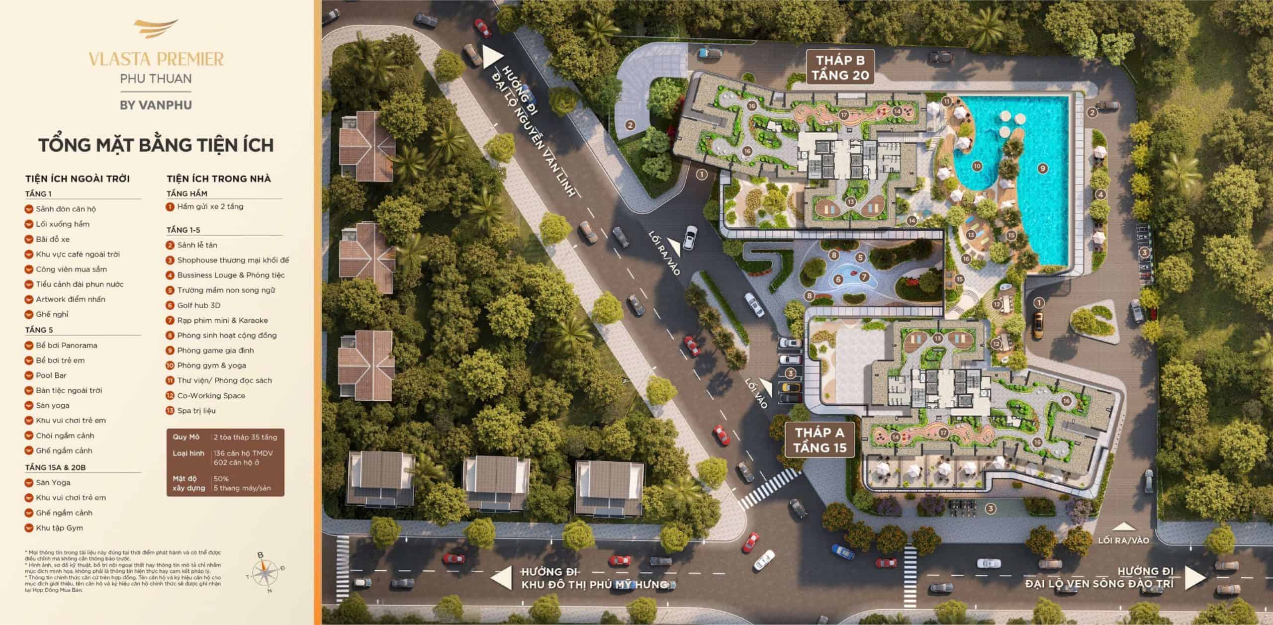 Bản đồ liên kết tiện ích ngoại khu dự án Vlasta Premier