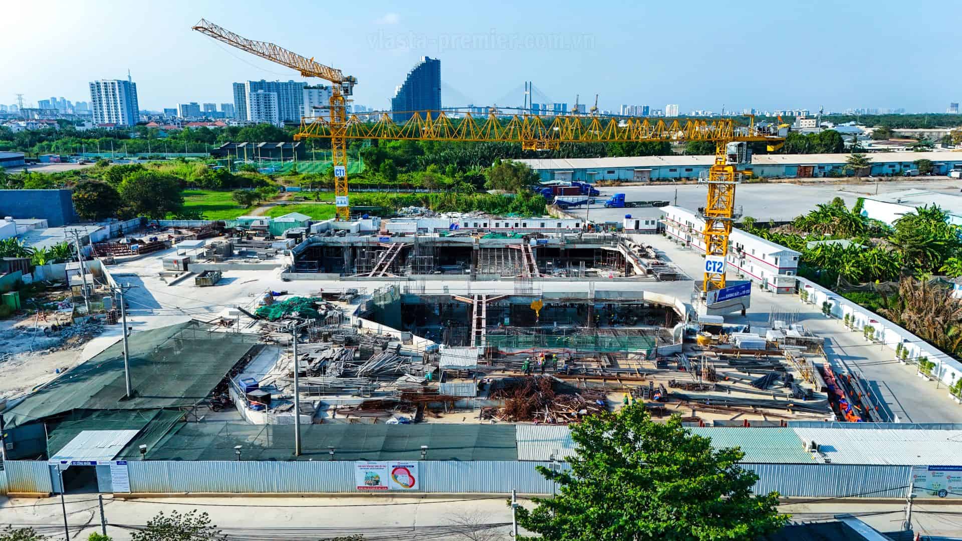 Hệ giằng shoring tại dự án Vlasta Premier Phú Thuận