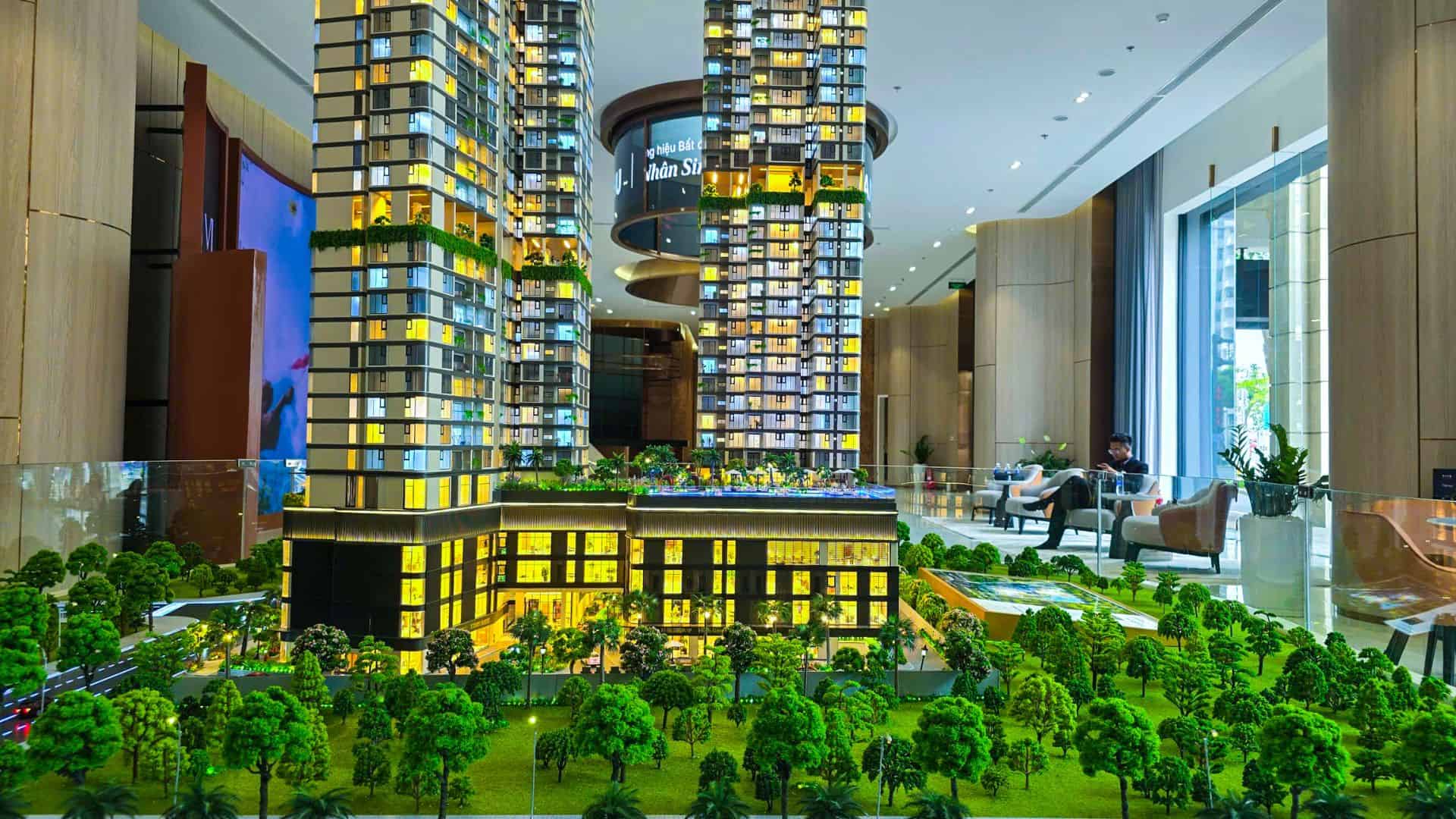 Mô phỏng căn hộ view sông từ sa bàn