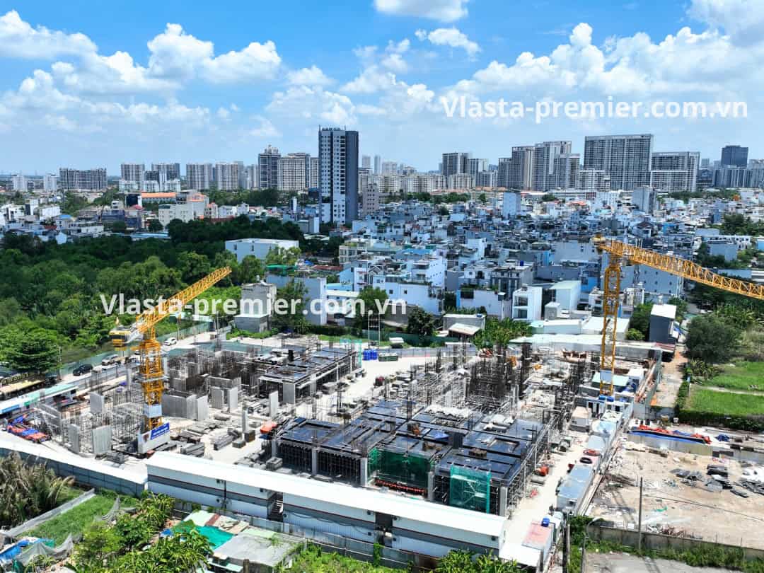 Vị trí đắc địa của Vlasta Premier Phú Thuận nhìn từ flycam