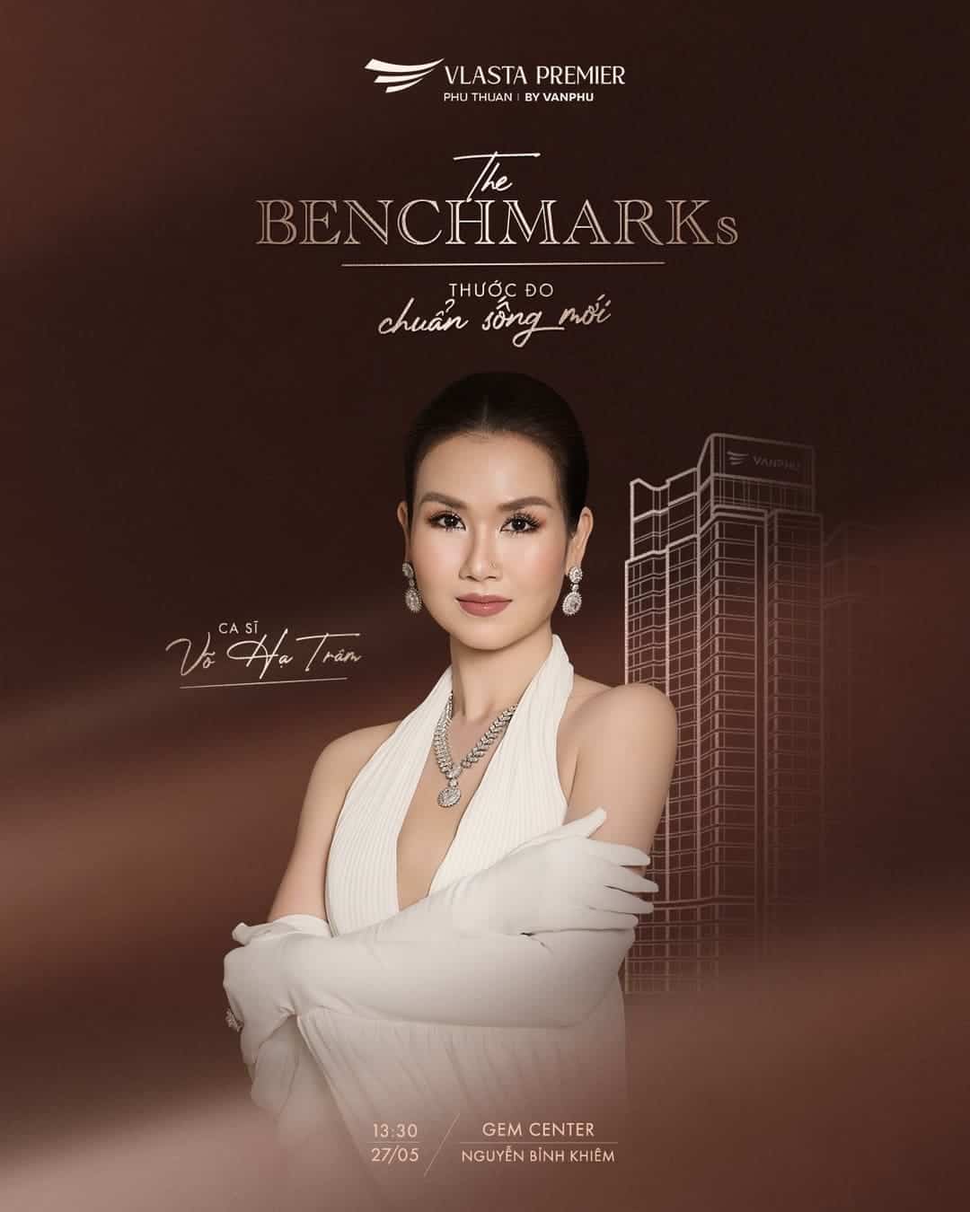 Ca sĩ Võ Hạ Trâm tham dự sự kiện The BENCHMARKs của dự án Vlasta Premier Phú Thuận