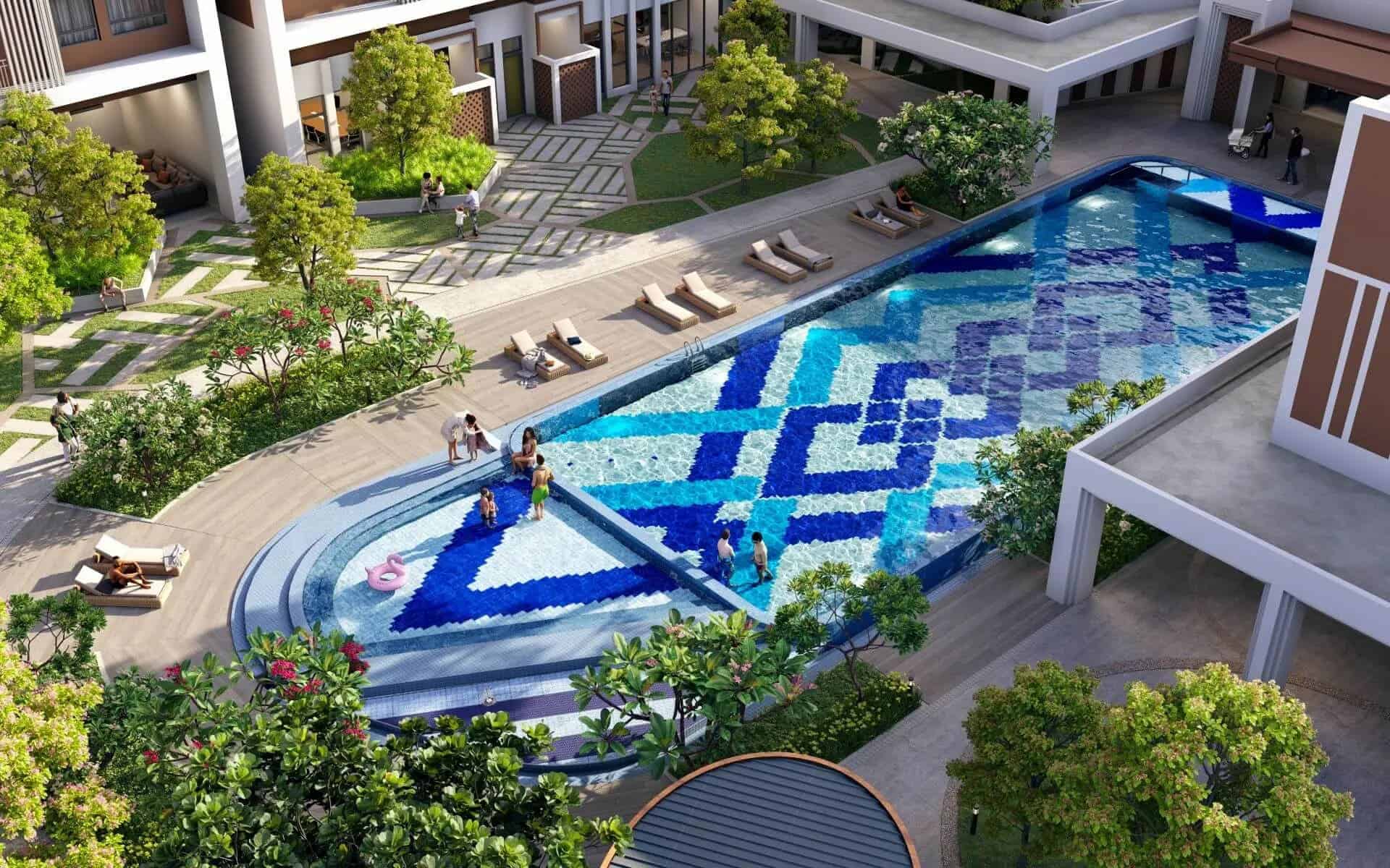 Hồ bơi vô cực trên không tại The Westique Residences với tầm nhìn panorama tuyệt đẹp