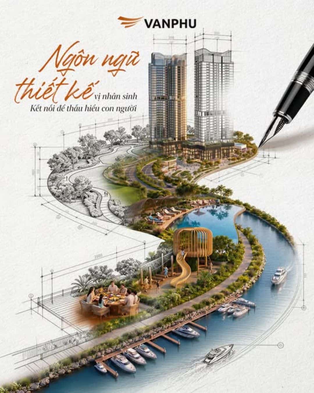 Triết lý ngôn ngữ thiết kế vị nhân sinh được ứng dụng tại khu đô thị hiện đại Vlasta Premier