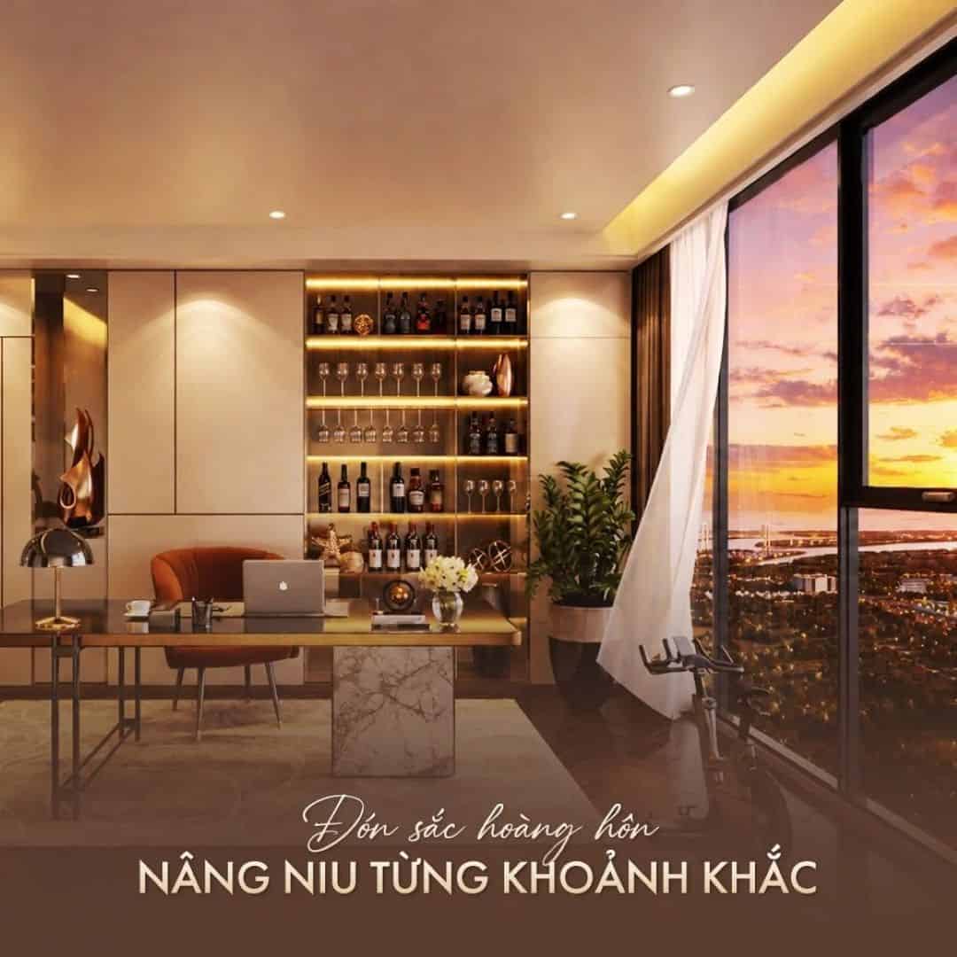 Phòng làm việc đẳng cấp đón ánh hoàng hôn tại Vlasta Premier Phú Thuận